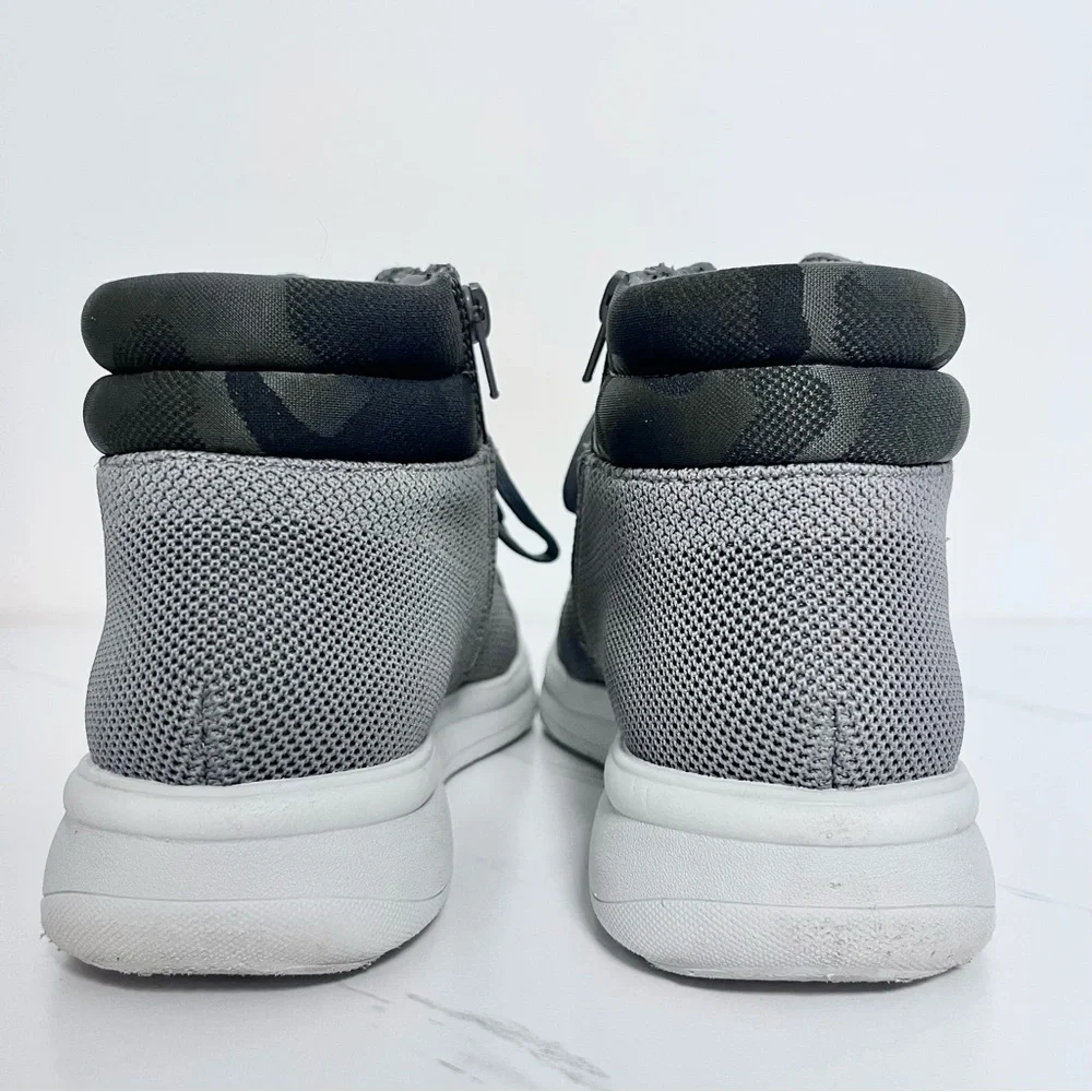 Clarks Cloudsteppers High Top Zip Sneaker Gray Grey Camouflage Detail 10 Wide - Picture 4 of 10